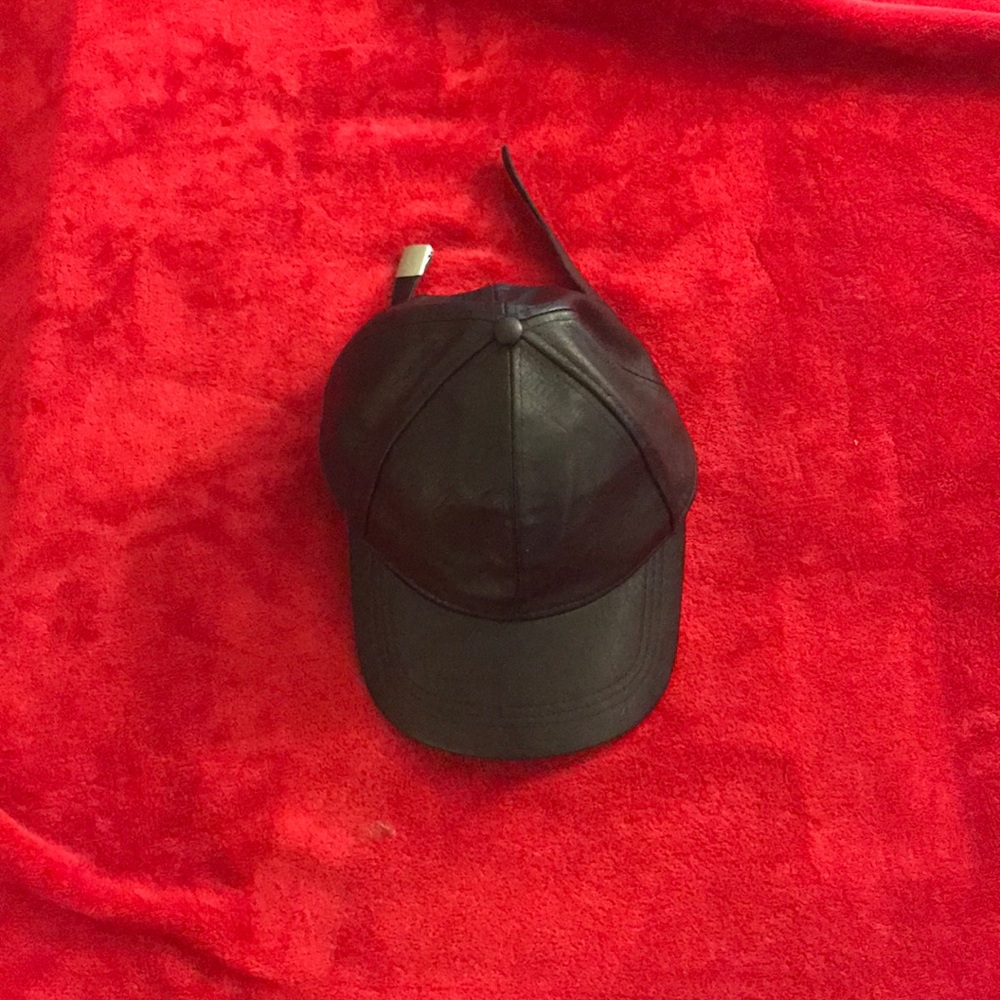 Faux Leather Hat